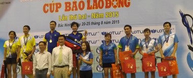 Bế mạc giải cầu lông CNVCLĐ Toàn quốc – Cúp Báo lao động 2015 thành công tốt đẹp