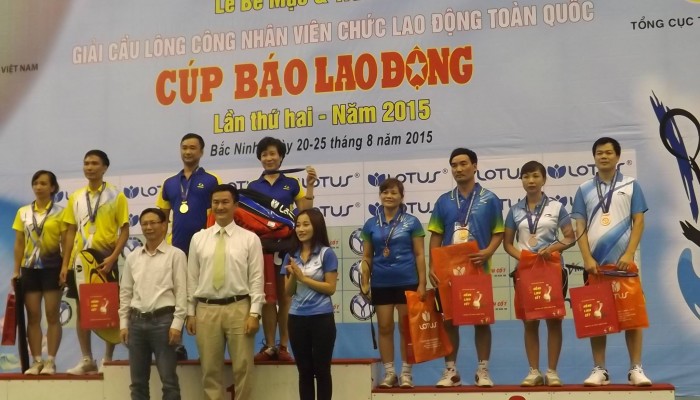 Bế mạc giải cầu lông CNVCLĐ Toàn quốc – Cúp Báo lao động 2015 thành công tốt đẹp